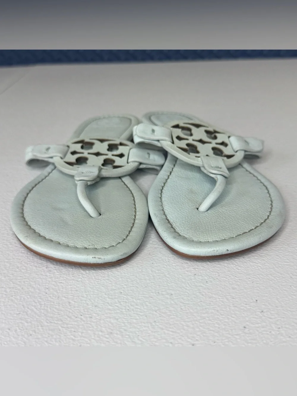 Tory Burch Miller Thong Sandal Blue Size 8 ½